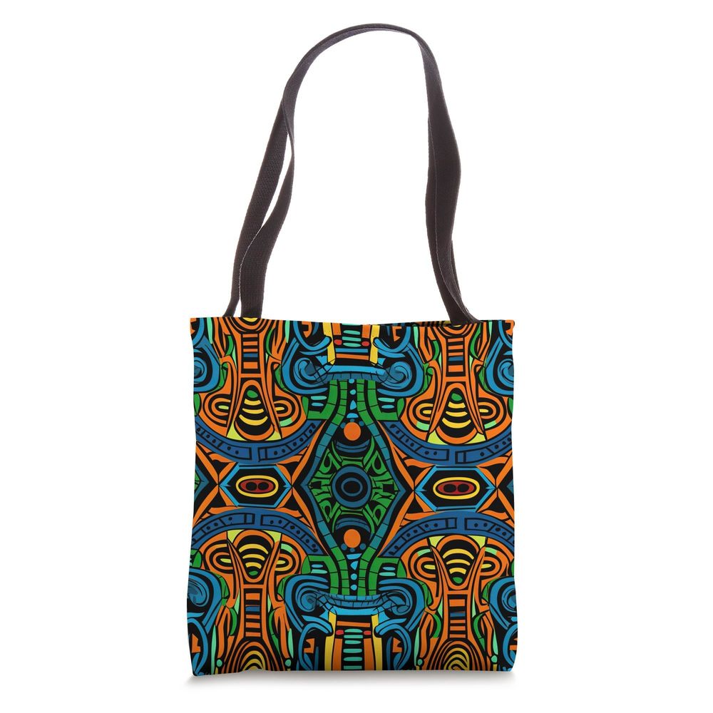 Colorful African Ankara Print Style Tote Bag -_-